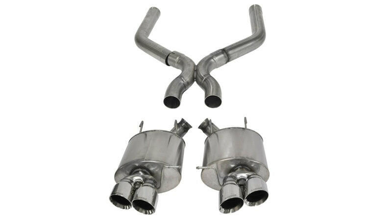 Corsa 2013-2014 Ford Mustang Shelby GT500 5.8L V8 Polished Sport Axle-Back + XO Exhaust Axle Back CORSA Performance