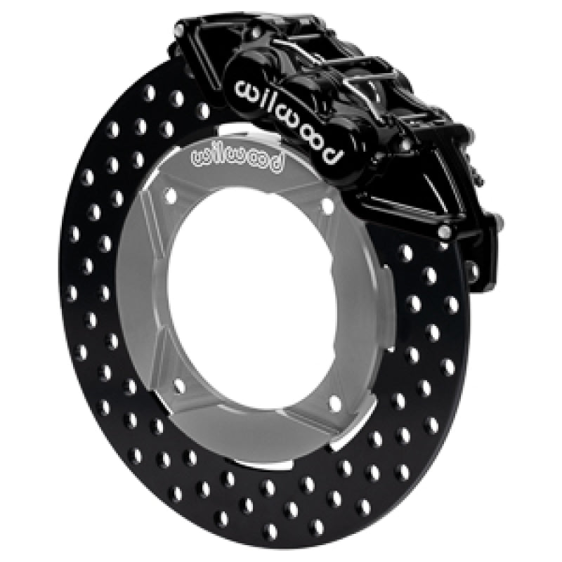 Wilwood 2019 Polaris Turbo UTV6 Front Kit 11.25in Drilled - Black Brake Kits - Performance Drill Wilwood