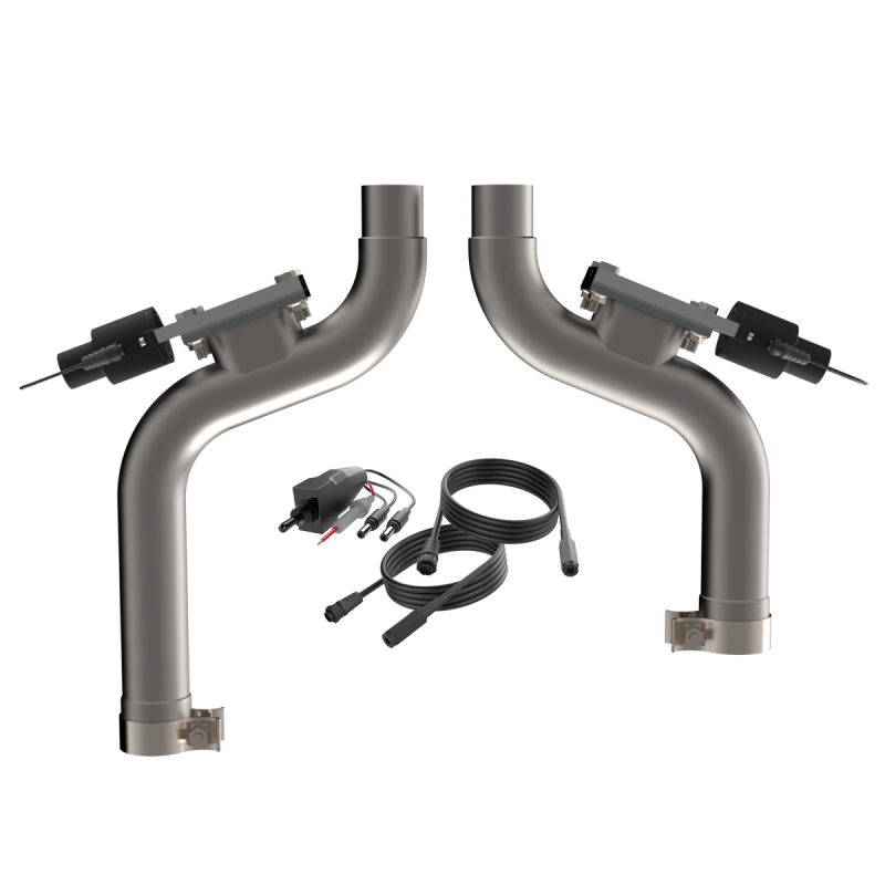 QTP 2015-2017 Ford Mustang GT QTP Aggressor Cutout Pipes Exhaust Cutouts QTP