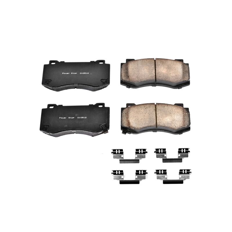 Power Stop 05-10 Chrysler 300 Front Z17 Evolution Ceramic Brake Pads w/Hardware Brake Pads - OE PowerStop