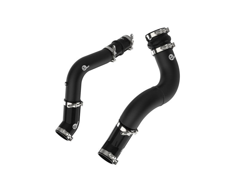 aFe BladeRunner Aluminum Hot and Cold Charge Pipe Kit Black RAM Diesel Trucks 19-23 L6-6.7L (td) Intercoolers aFe