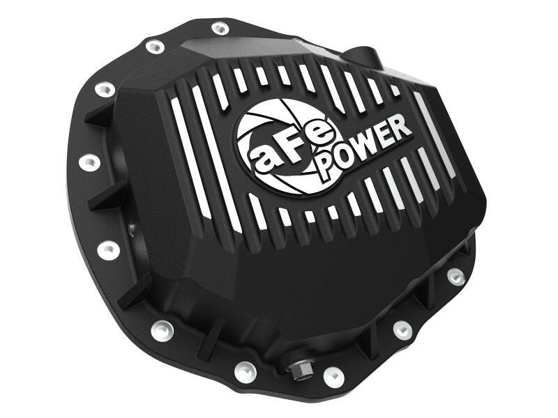 aFe 2020 Chevrolet Silverado 2500 HD Rear Differential Cover Black ; Pro Series w/ Machined Fins Diff Covers aFe