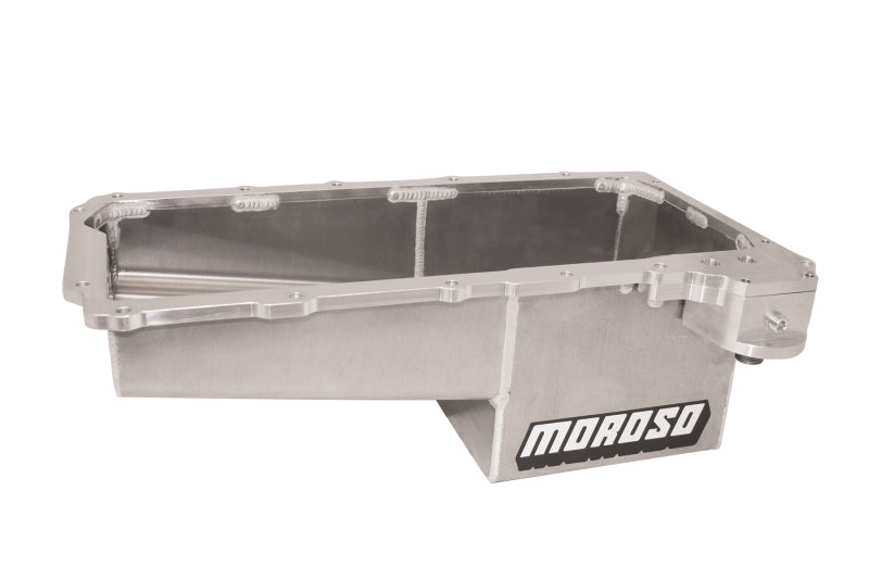 Moroso GM LS/16-Up COPO Camaro (w/Rear Sump & -16An Pick Up) Wet Sump 7qt 7.5in Aluminum Oil Pan Oil Pans Moroso
