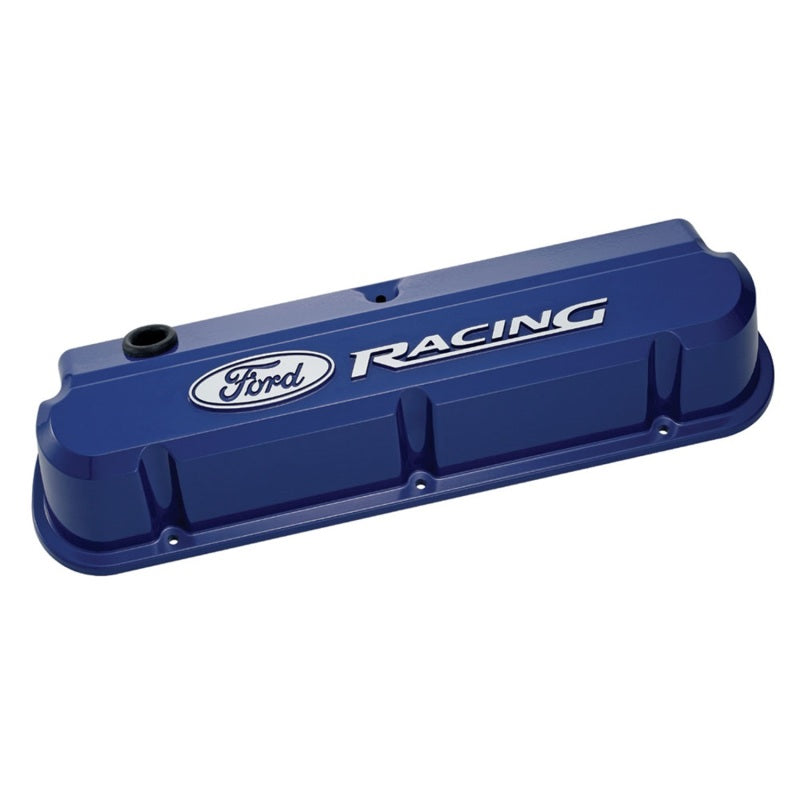Ford Racing 289-351 Slant Edge Blue Valve Cover Valve Covers Ford Racing