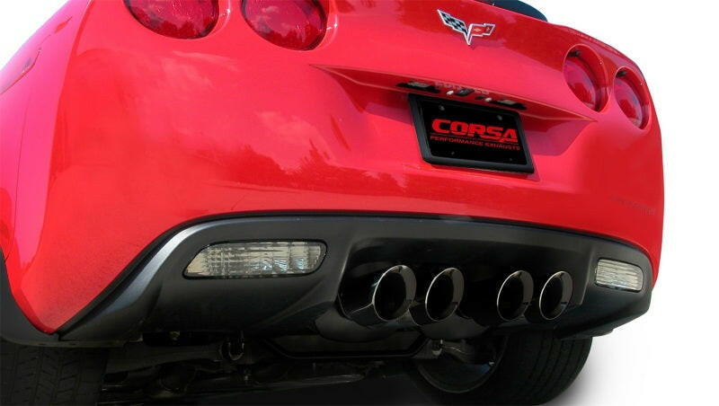 Corsa 2006-2013 Chevrolet Corvette C6 Z06 7.0L V8 Black Sport Axle-Back Exhaust Axle Back CORSA Performance