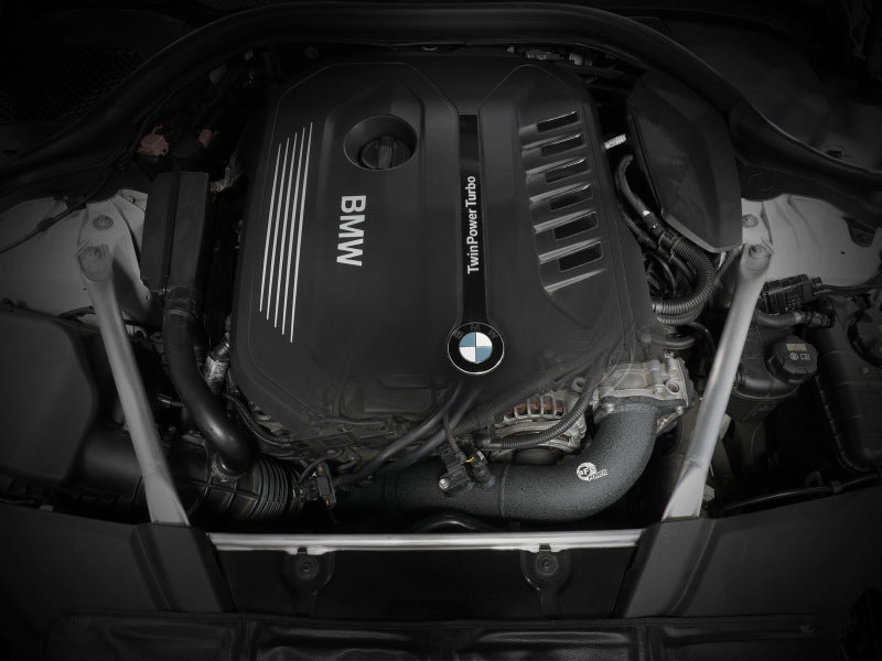 aFe 17-22 BMW 540i (G30/G31/G38) B58 L6 3.0L (t) BladeRunner 3in Aluminum Hot Charge Pipe - Black Intercoolers aFe