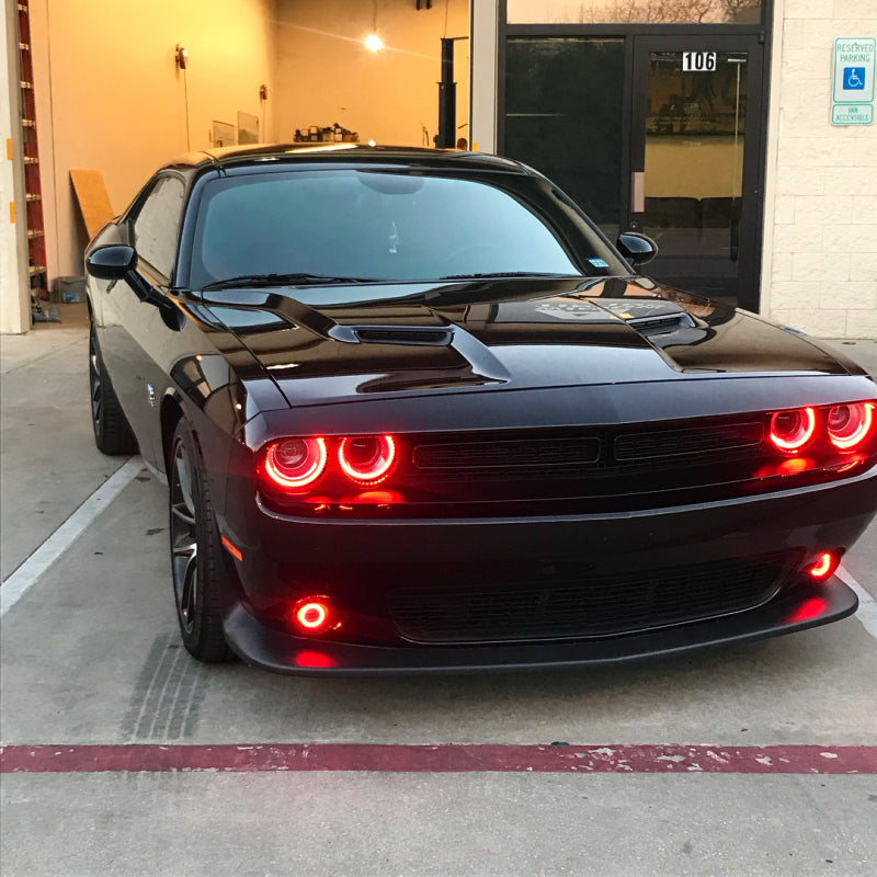 Oracle 15-21 Dodge Challenger Waterproof LED Fog Light Halo Kit - ColorSHIFT Fog Lights ORACLE Lighting