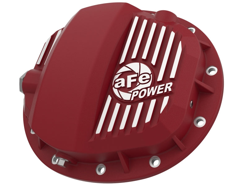 aFe Pro Series GMCH 9.5 Rear Diff Cover Red w/ Machined Fins 19-20 GM Silverado/Sierra 1500 Diff Covers aFe