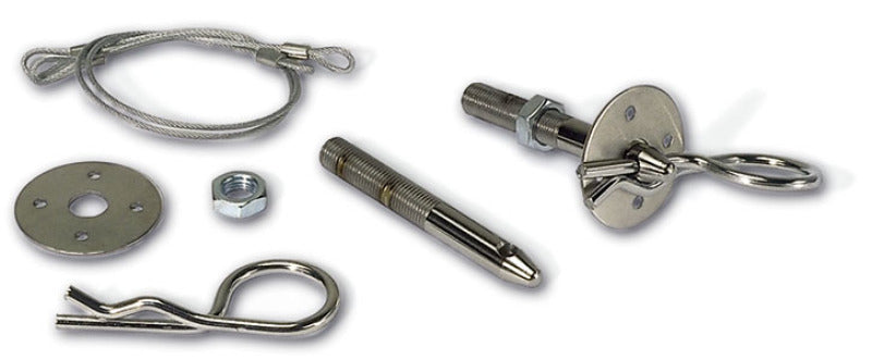 Moroso Oval Track Hood Pin Set - 3/8in Diameter - 4in Pin - Steel - 2 Pack Hood Pins Moroso