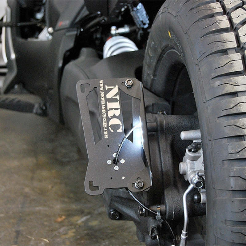 New Rage Cycles 19+ Can-Am Ryker Side Mount License Plate (2 Position) License Plate Relocation New Rage Cycles