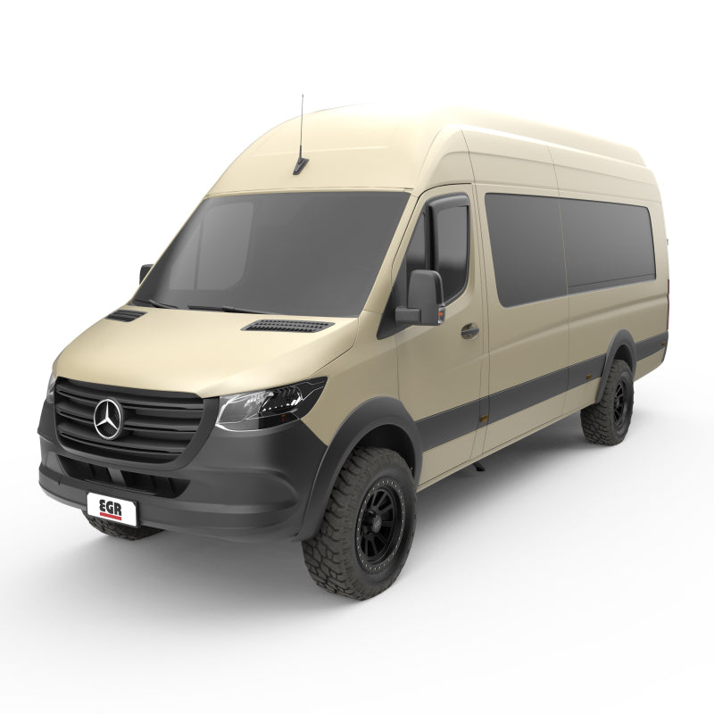 EGR 20-24 Mercedes Sprinter Van Front Tape-on Window Visors - Matte Black Wind Deflectors EGR