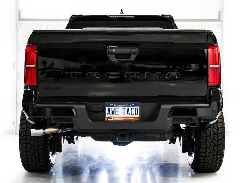 AWE Exhaust for 4th Gen Toyota Tacoma Dual Chrome Silver Tips Catback AWE Tuning