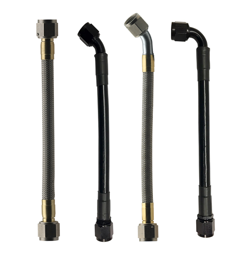 Fragola -10AN PTFE Hose Assembly Straight x 90 10in Hoses Fragola