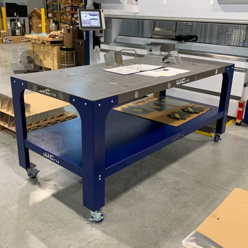 Wehrli Modular Steel Work Bench Top/Shelf Kit 32in x 72in x .120in Thick - Raw Tool Storage Wehrli
