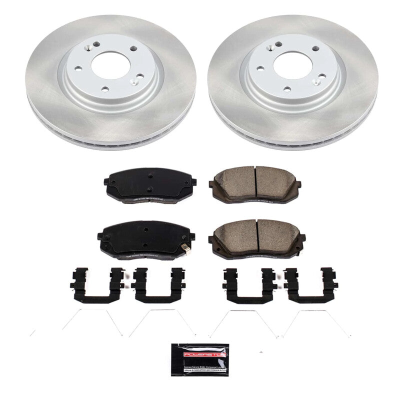 Power Stop 17-19 Kia Soul Front Semi-Coated Rotor Kit Brake Kits - Performance Blank PowerStop