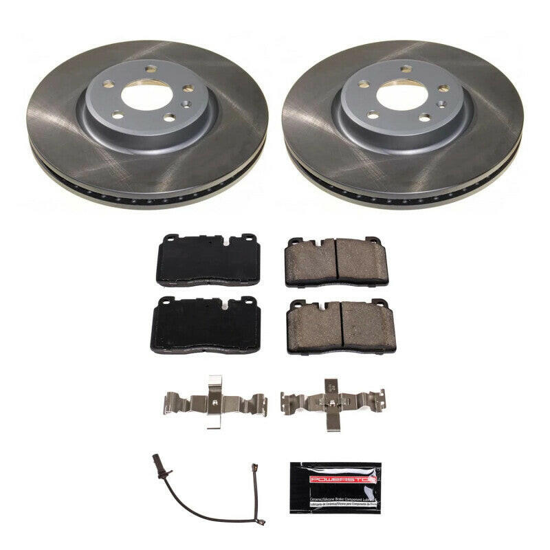 Power Stop 2013 Audi Q5 Front Semi-Coated Rotor Kit Brake Kits - Performance Blank PowerStop