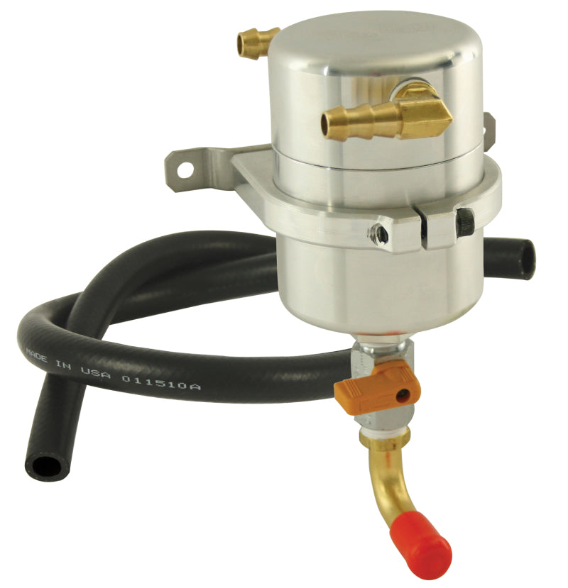 Moroso Universal Air/Oil Separator Catch Can - Large Body - 90 Degree Inlet/Outlet Fittings Oil Catch Cans Moroso