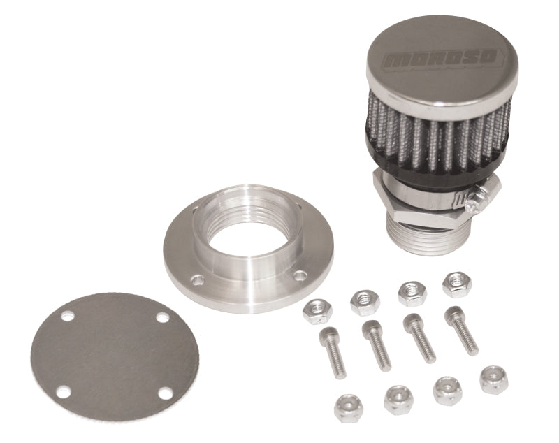 Moroso Non-Weld Valve Cover Breather Kit - Chrome Finish Valve Covers Moroso