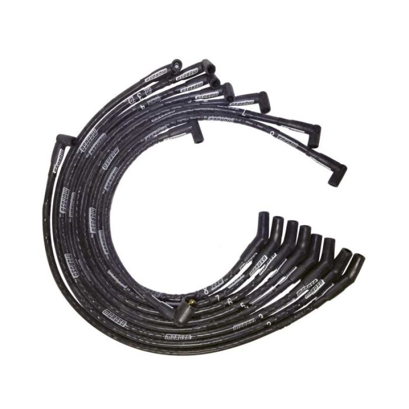 Moroso BB Ford 351C/390/429/460 Sleeved HEI 135 Ends Ultra Spark Plug Wire Set - Black Spark Plug Wire Sets Moroso