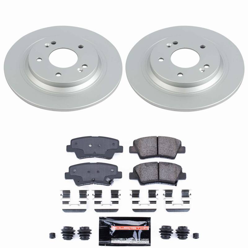 Power Stop 22-23 Hyundai Kona Rear Z23 Coated Brake Kit Brake Kits - Performance D&S PowerStop