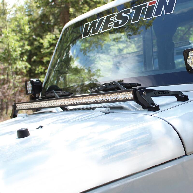 Westin/Snyper 07-17 Jeep Wrangler Snyper LED Cowl Mount - Textured Black Light Mounts Westin