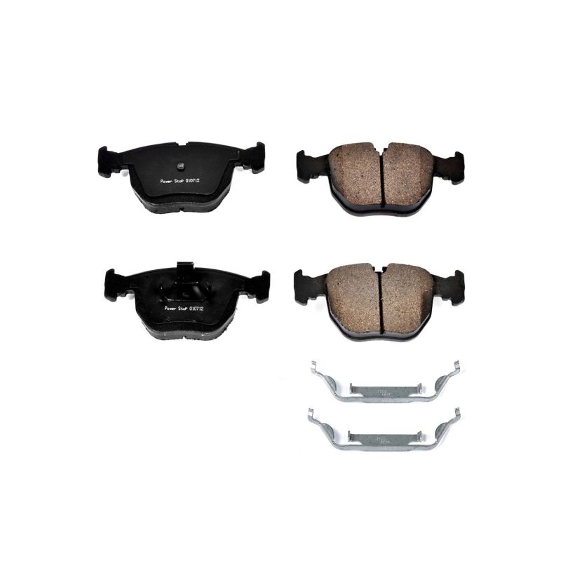 Power Stop 01-03 BMW 530i Front Z17 Evolution Ceramic Brake Pads w/Hardware Brake Pads - OE PowerStop