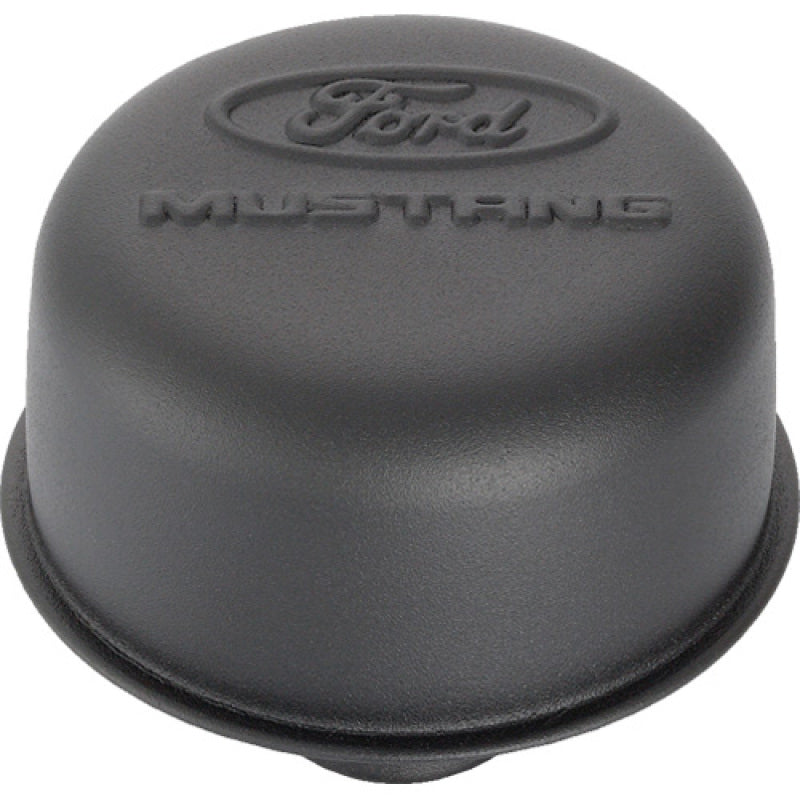 Ford Racing Black Crinkle Finish Breather Cap w/ Ford Mustang Logo Engine Breather Filters Ford Racing
