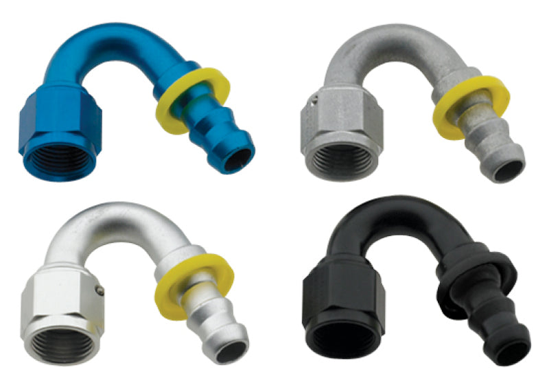 Fragola -10AN Push-Lite End 150 Degree - Blue Fittings Fragola