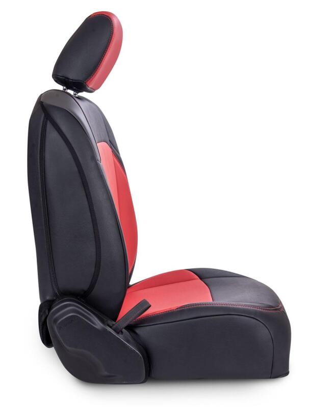 PRP Jeep Wrangler JL Front Seat Covers - 2 door- with Pocket Back (Pair) - Black/Orange Seat Covers PRP Seats