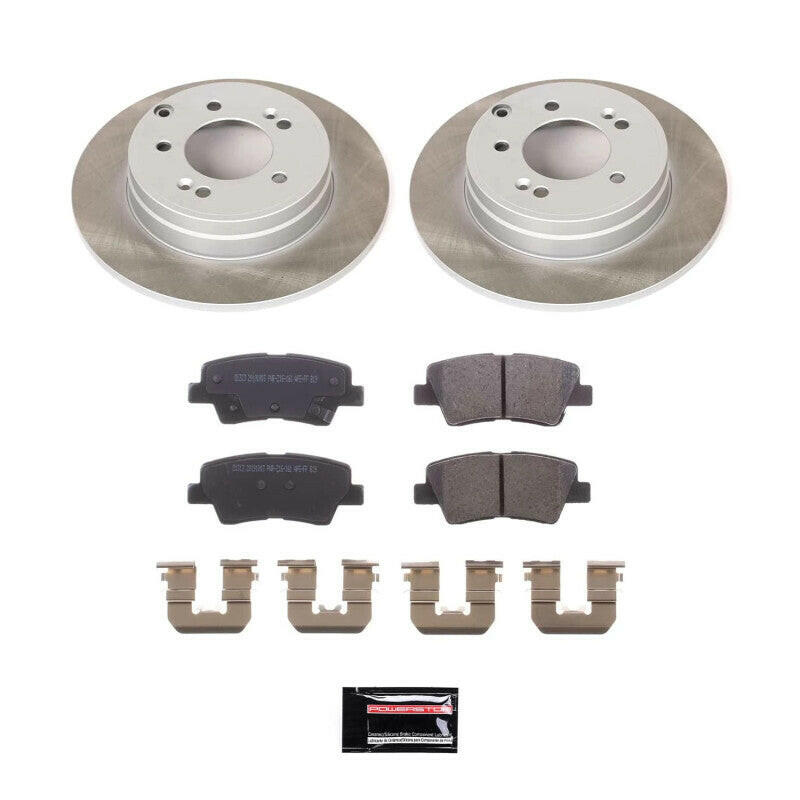 Power Stop 11-16 Kia Optima Rear Semi-Coated Rotor Kit Brake Kits - Performance Blank PowerStop