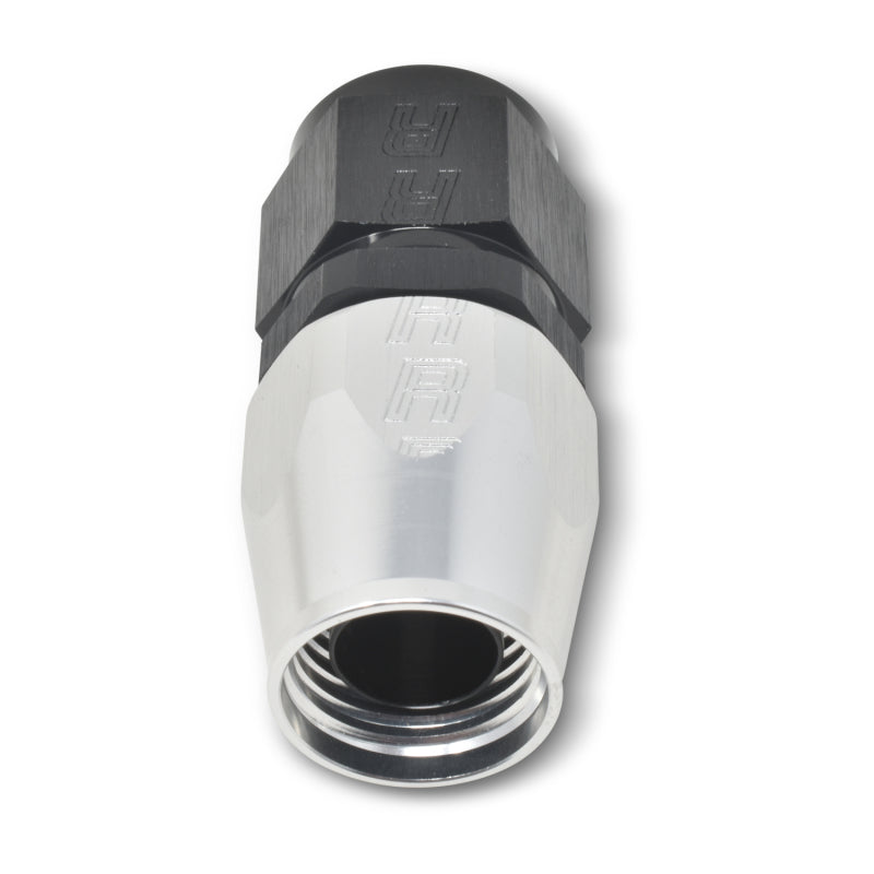 Russell Performance -12 AN Black/Silver Straight Full Flow Hose End Fittings Russell