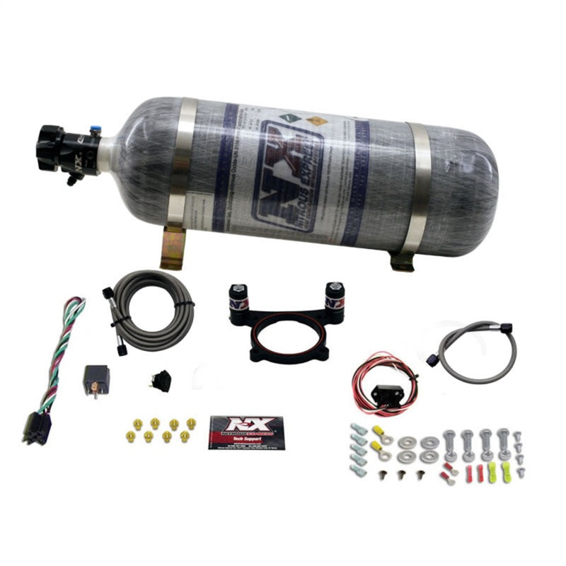 Nitrous Express 11-15 Ford Mustang GT 5.0L Coyote 4 Valve Nitrous Plate Kit (50-200HP) w/Comp Bottle Nitrous Systems Nitrous Express
