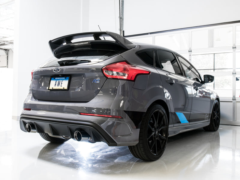 AWE Tuning Ford Focus RS Touring Edition Cat-back Exhaust- Resonated - Chrome Silver Tips Catback AWE Tuning