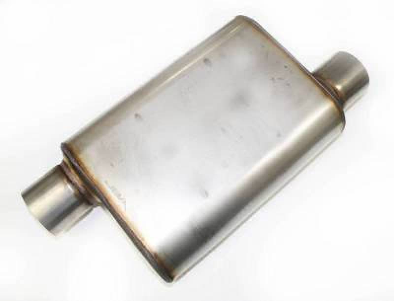 JBA Universal Chambered Style 304SS Muffler 13x9.75x4in 3in Inlet Diameter Offset/Offset Muffler JBA