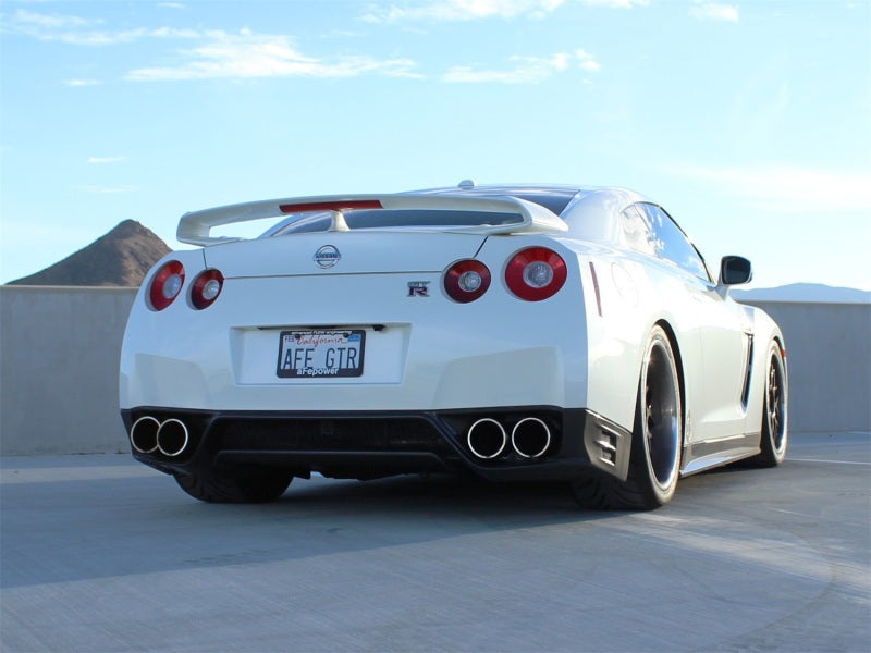 aFe Takeda 3in SS Exhaust Cat-Back 09-14 Nissan GTR V6 3.8L Carbon Fiber Tips Catback aFe