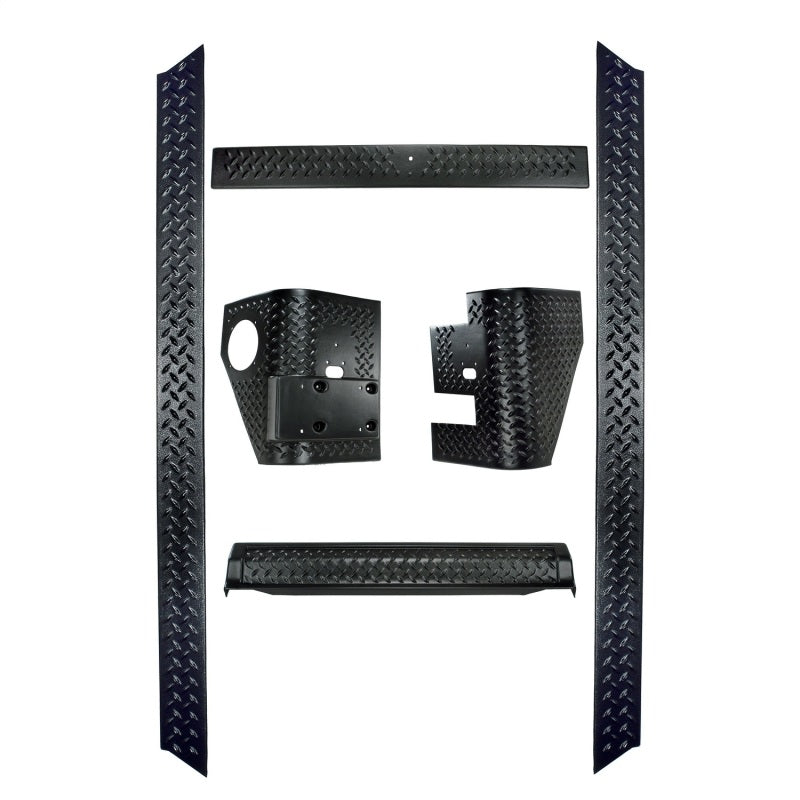 Rugged Ridge 6-Piece Body Armor Kit 97-06 Jeep Wrangler TJ Body Armor & Rock Rails Rugged Ridge