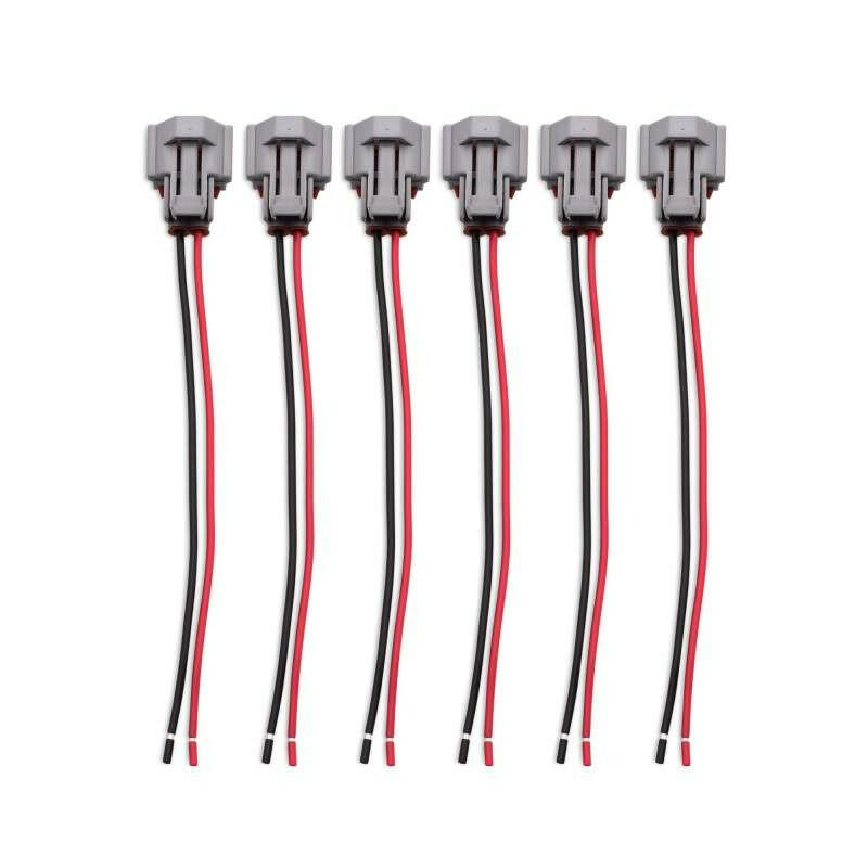 BLOX Racing Injector Pigtail Denso Female - Set Of 6 Fuel Injector Connectors BLOX Racing