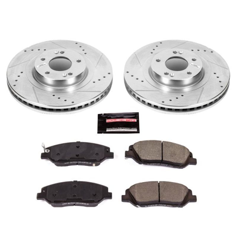 Power Stop 17-18 Hyundai Santa Fe Front Z23 Evolution Sport Brake Kit Brake Kits - Performance D&S PowerStop