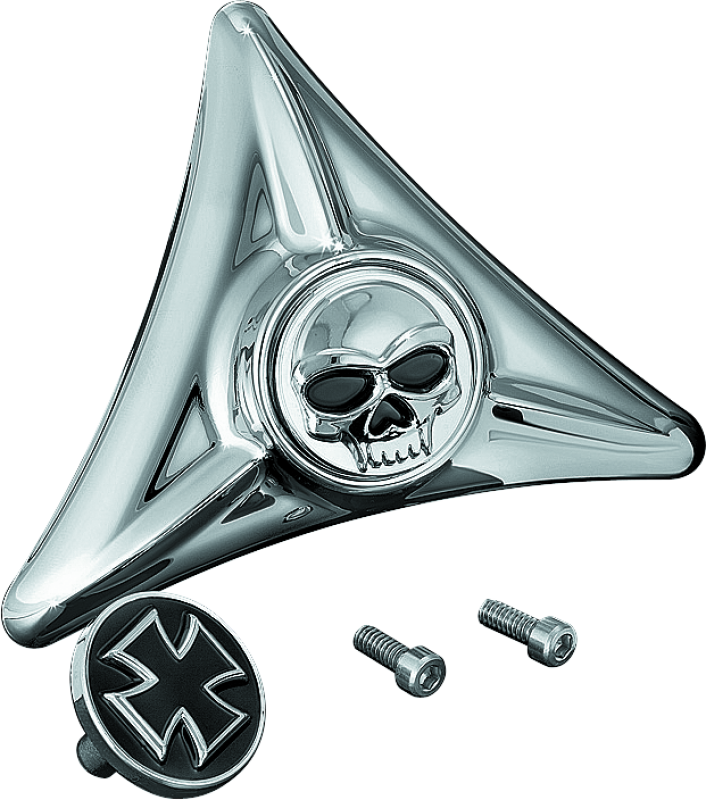 Kuryakyn License Plate Mounting Hole Covers Zombie Chrome License Plate Relocation Kuryakyn