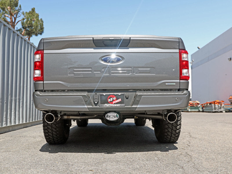 aFe Vulcan 3in 304 SS Cat-Back Exhaust 2021 Ford F-150 V6 2.7L/3.5L (tt)/V8 5.0L w/ Polished Tips Catback aFe
