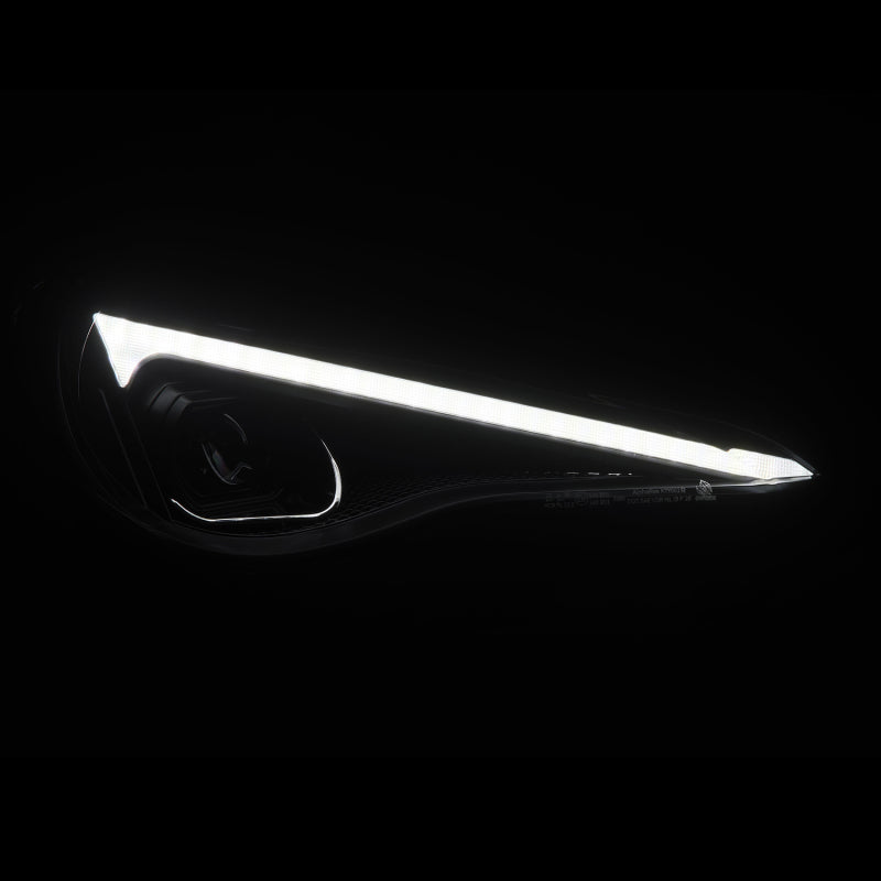AlphaRex 13-20 Toyota GT86/Subaru BRZ/Scion FRS LUXX-Series LED Proj Hdlights Black Seq Signal/DRL Headlights AlphaRex