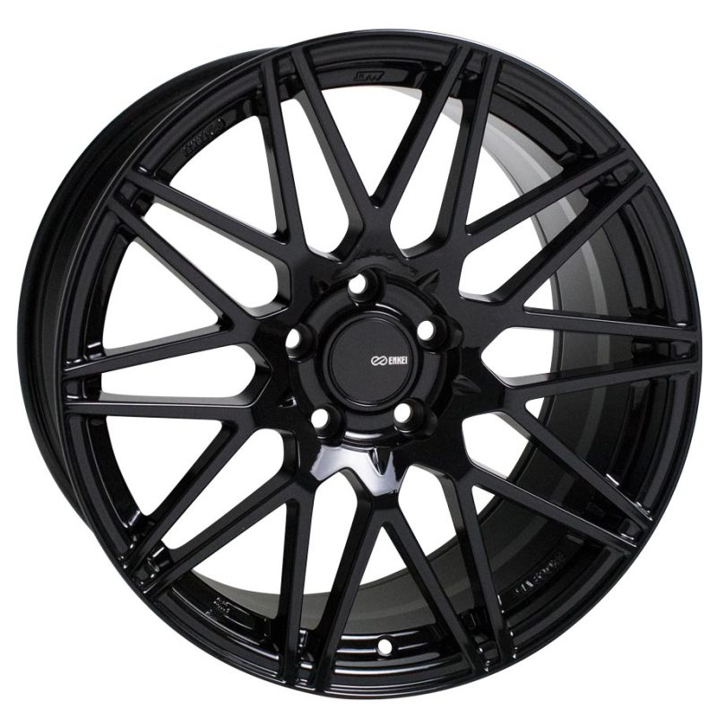 Enkei TMS 17x8 5x114.3 35mm Offset 72.6mm Bore Gloss Black Wheel Wheels - Cast Enkei