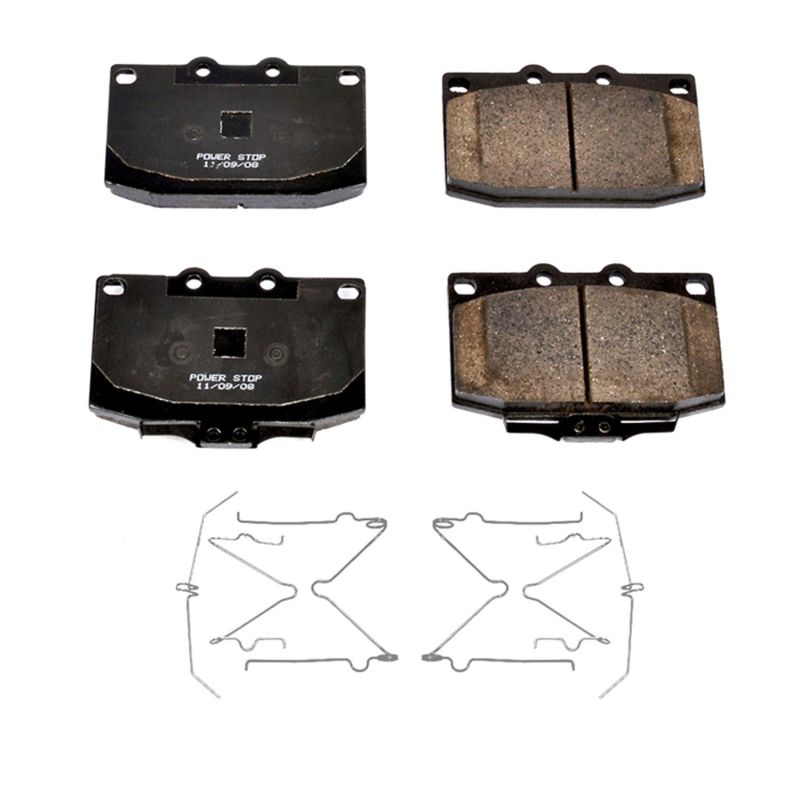 Power Stop 86-91 Mazda RX-7 Front Z17 Evolution Ceramic Brake Pads w/Hardware Brake Pads - OE PowerStop