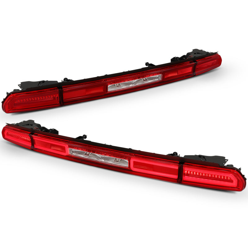 ANZO 08-10 Dodge Challenger LED Taillights - Red/Clear w/Sequential Turn Signal Tail Lights ANZO