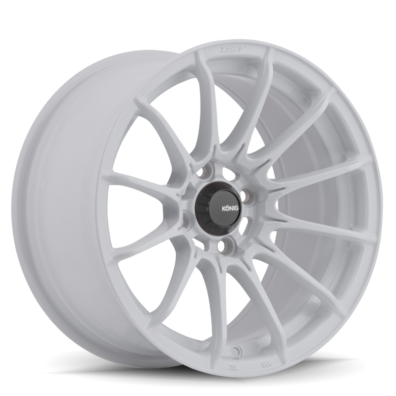 Konig Dial In 15x7 4x100 ET35 Gloss White Wheels - Cast Konig