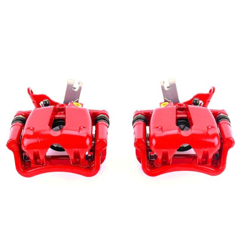 Power Stop 14-15 Chevrolet Malibu Rear Red Calipers w/Brackets - Pair Brake Calipers - Perf PowerStop