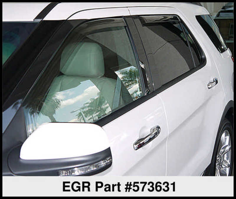 EGR 11+ Ford Explorer In-Channel Window Visors - Set of 4 (573631) Wind Deflectors EGR
