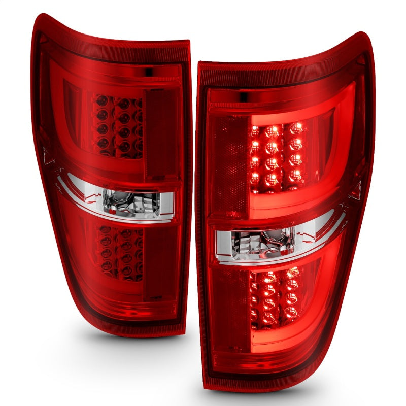 ANZO 2009-2013 Ford F-150 LED Taillights Red/Clear Tail Lights ANZO