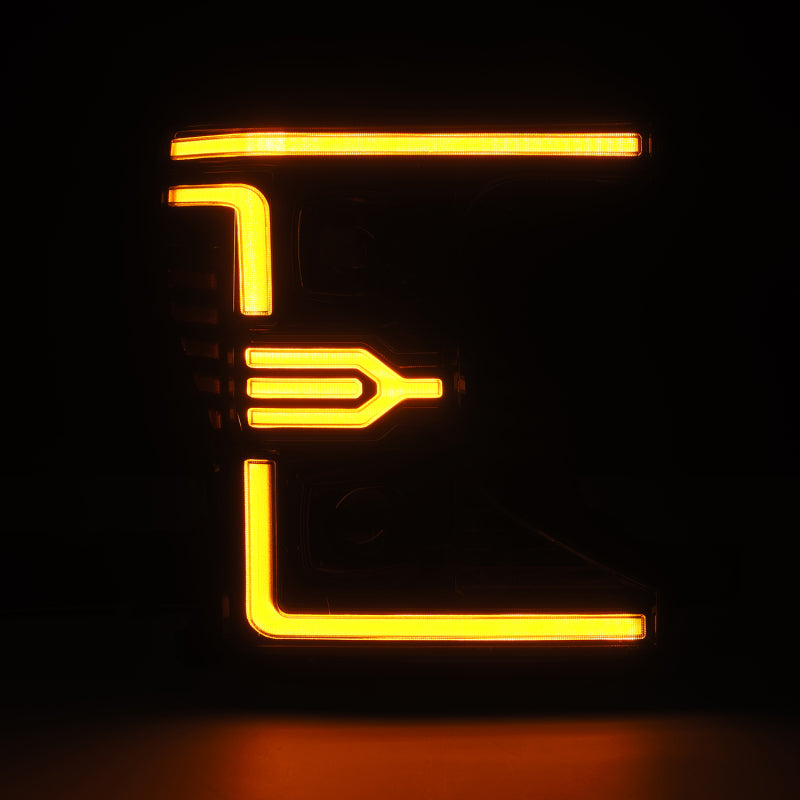 AlphaRex 20-22 Ford F-250/350/450 SD LUXX-Series LED Proj Headlights Alpha-Bk w/Acv Light SS & SBDRL Headlights AlphaRex