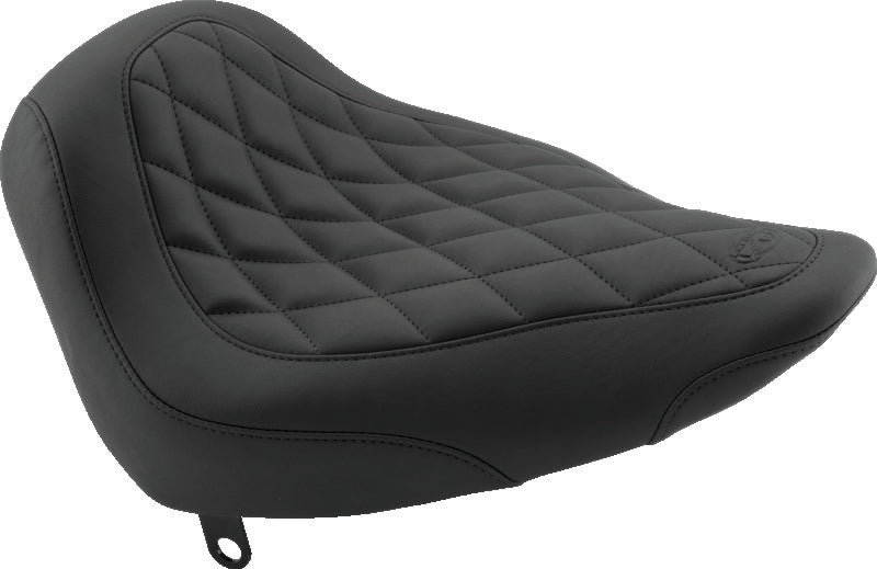 Mustang 84-06 Harley Standard Rear Tire Wide Tripper Solo Seat Diamond Stitch - Black Solo Motorcycle Seats Mustang Motorcycle